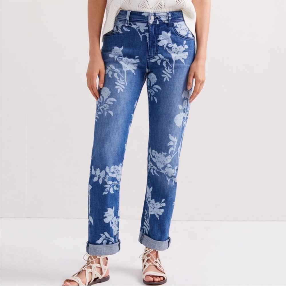 Anthropologie Pilcro Floral The Slim Boyfriend Jeans 26P